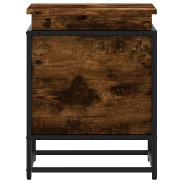 vidaXL Förvaringslåda lock rökfärgad ek 40x40x51,5 cm konstruerat trä
