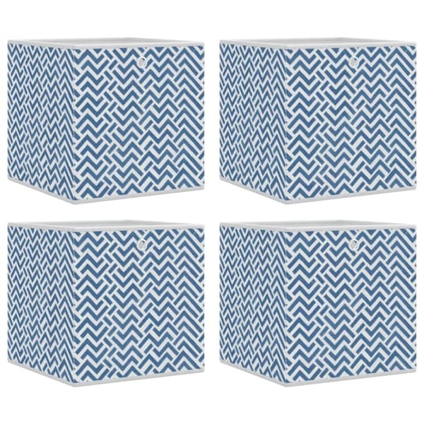 vidaXL opbevaringskasser 4 stk. 32x32x32 cm foldbare stof blå