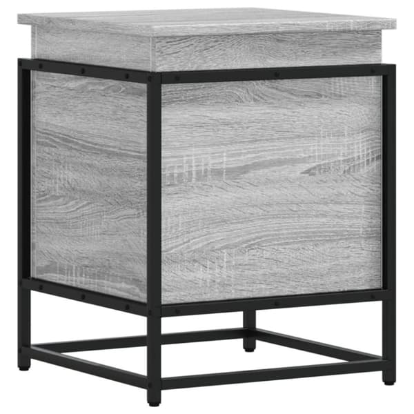 vidaXL Oppbevaringsboks lokk grå sonoma 40x40x51,5 cm konstruert tre