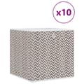 Miniatyrbild 2 av 2: Vikbar förvaringslådor 10 st brun 32x32x32 cm non-woven tyg