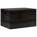 Pikkukuva 3 / 10: vidaXL puinen laatikko kannella ja kahvoilla musta 40x30x23cm