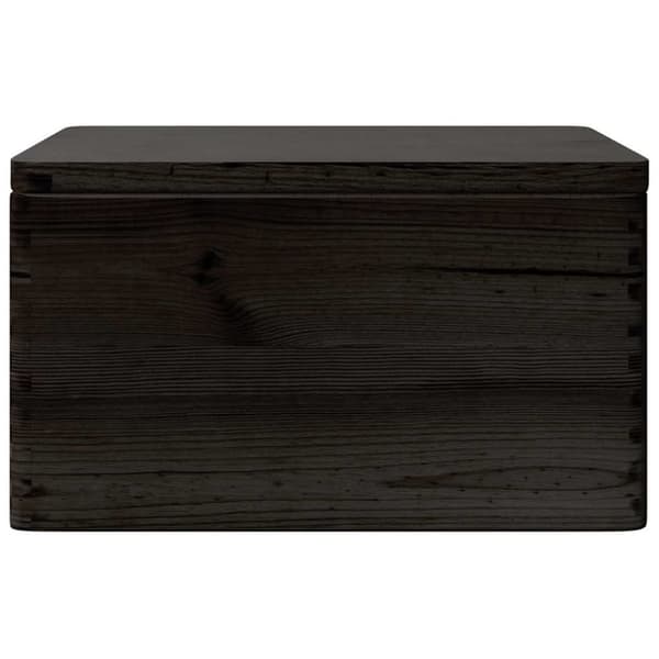 vidaXL puinen laatikko kannella ja kahvoilla musta 40x30x23cm