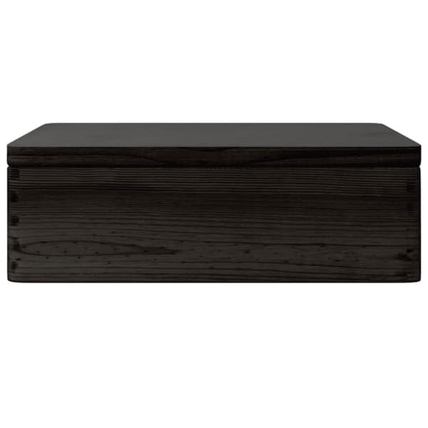 vidaXL Trekasse med lokk svart 40x30x13 cm heltre furu
