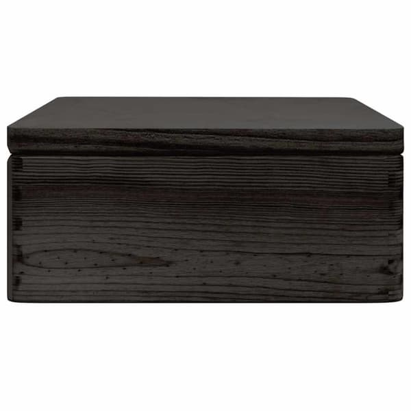 vidaXL Trekasse med lokk svart 40x30x13 cm heltre furu