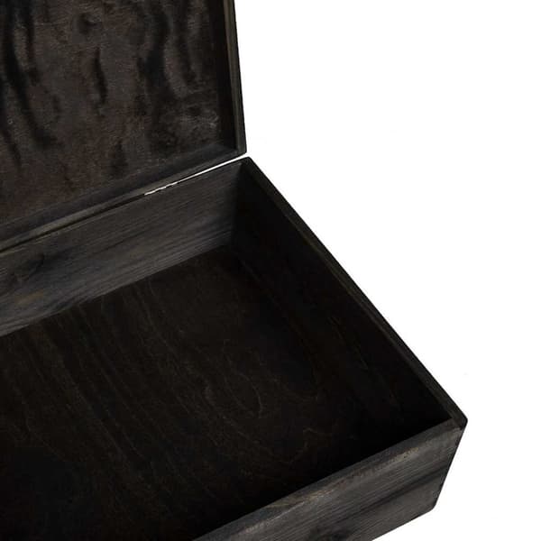 vidaXL Trekasse med lokk svart 40x30x13 cm heltre furu
