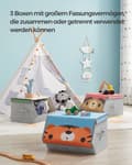 Miniatyrbild 3 av 7: Lagringslådor uppsättning av 3-öl, tiger, rävmotiv
