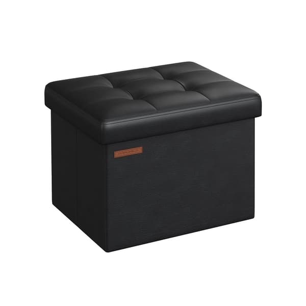 Vikbar soffa med förvaringsutrymme 41 cm bläck -svart