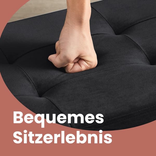 Sofa med opbevaringsplads - fløjlsædeboks med låg - foldning opbevaringsboks - Antracit