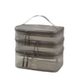 Miniatyrbilde 1 av 2: INF Portable 3-Layer Makeup Organizer Bag - Travel Cosmetic Bag Grå