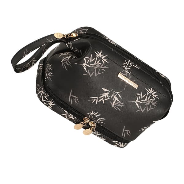 INF Elegant svart PU-skinn kosmetikkveske - Reiseorganisator