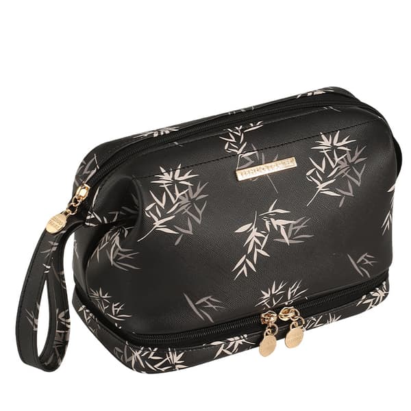 INF Elegant svart PU-skinn kosmetikkveske - Reiseorganisator