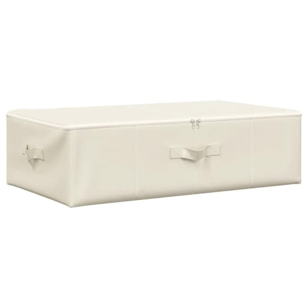 Förvaringslåda tyg 70x40x18 cm gräddvit