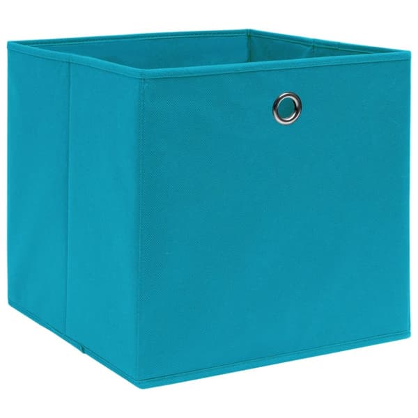 Förvaringslådor 10 st non-woven tyg 28x28x28 cm babyblå
