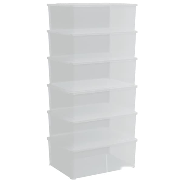Plastlådor 6 st 10 L stapelbara