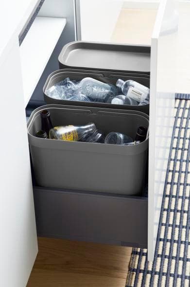 Källsortering med lock SmartStore Collect 13L Grå