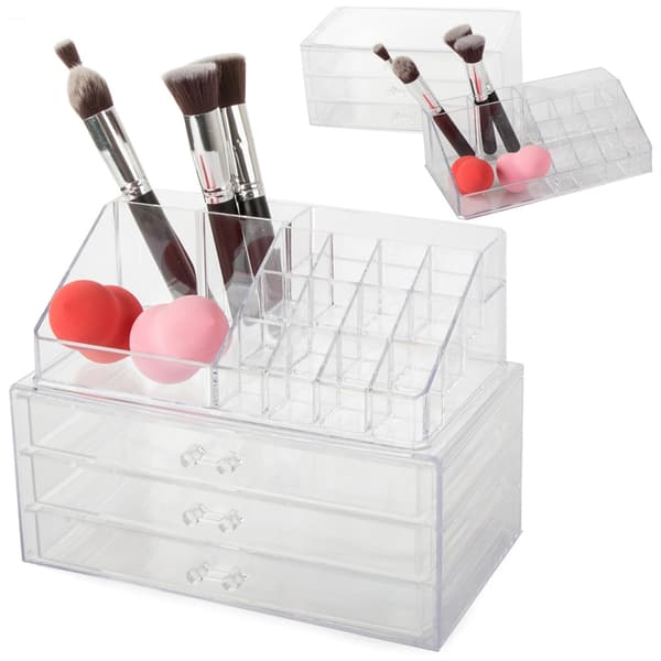 Makeupholder / Holder til Makeup - 16 rum & 3 skuffer
