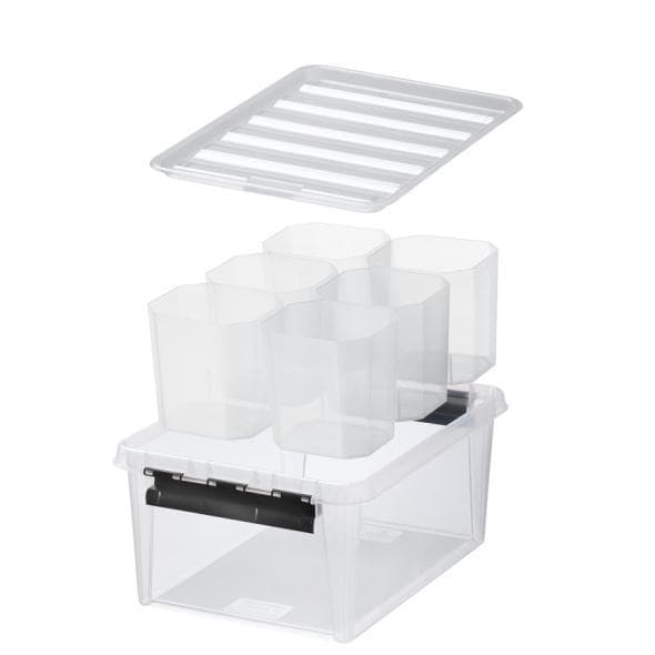 Förvaringsbox m lock & 6 insatser SmartStore Classic 15