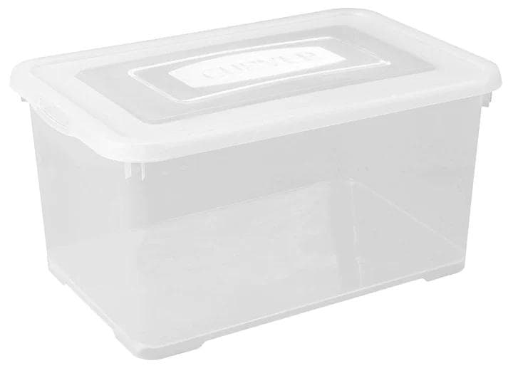 CURVER - HANDY 50 L behållare med lock, transparent