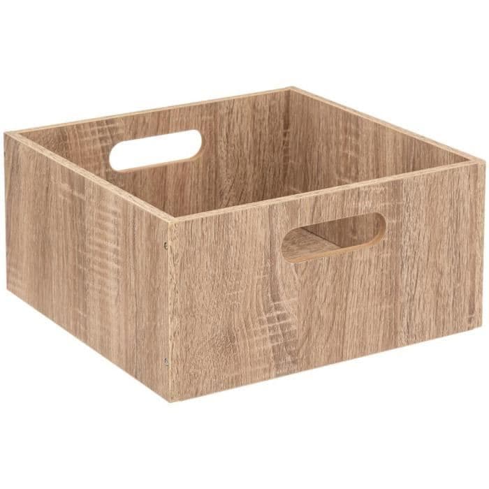 Förvaringslåda - Brun - MDF_E2 - L. 31 x D. 15 x H. 31 cm