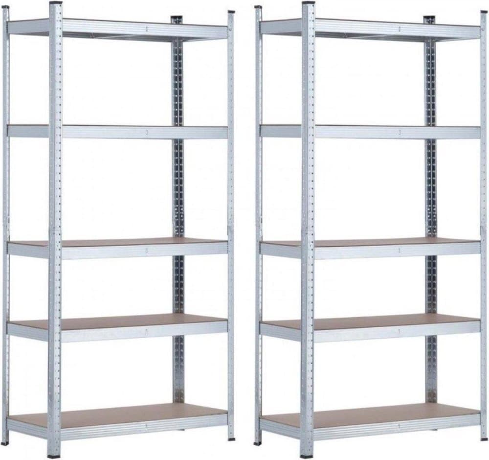 Förvaringsmöbler | Hylla | 190 x 90 x 40 cm | Metall | 2 st.