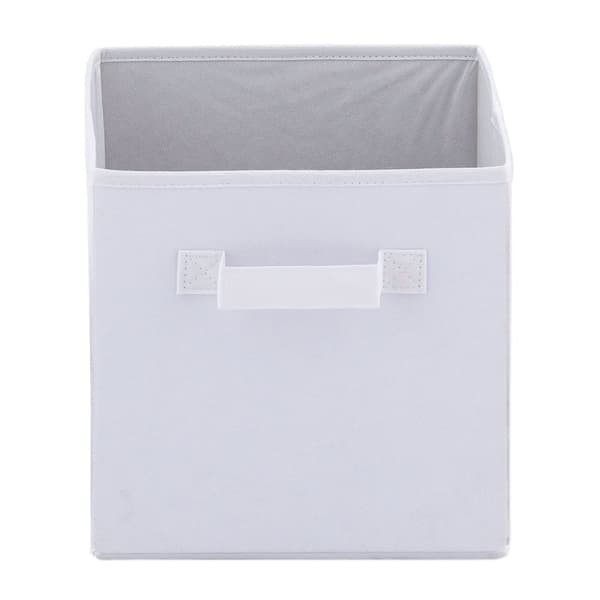 Förvaringslådor fällbar vikbar ruta 26x26x26 cm 6 -pack fyrkantig – Vit