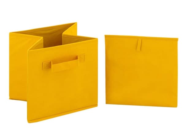 Förvaringslådor vikbar ruta 26 cm 6 -pack lagringslåda -Guld