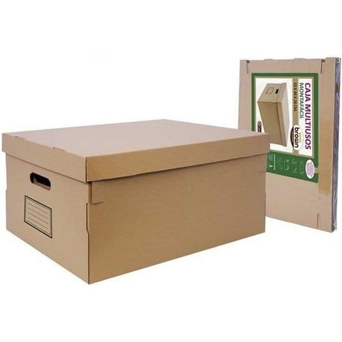 Brun kartong för flerbrukslåda Mått - 36,5 x 28,5 x 16,5 cm