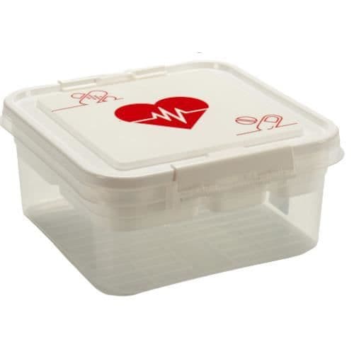 Gondol första hjälpen box 26 x 24,5 cm 7,3 liter vit/röd