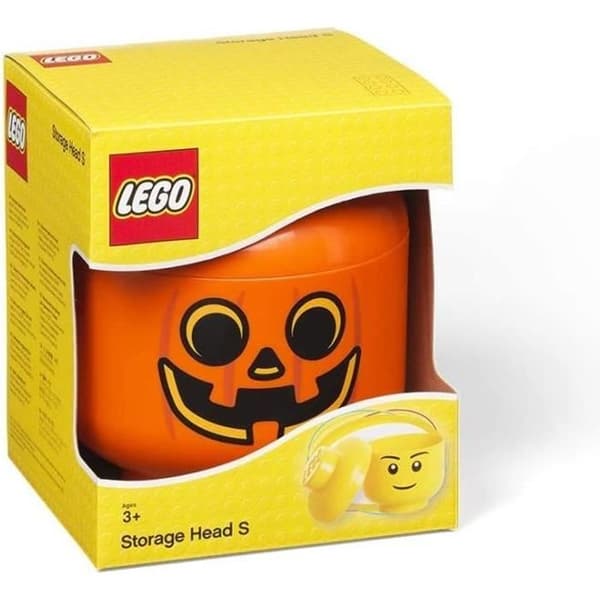 Förvaringslåda - LEGO - Pumpahuvud - Liten - 16 x 18,5 cm - Orange