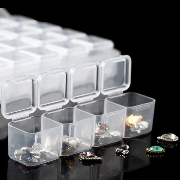 28 rumopbevaringsboks diamantmaleri Små opbevaringsperler