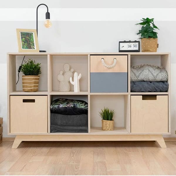 Förvaringslåda - Benlemi - modell 2 - Naturligt trä - 33 x 33 x 37 cm - Både för damer och herrar