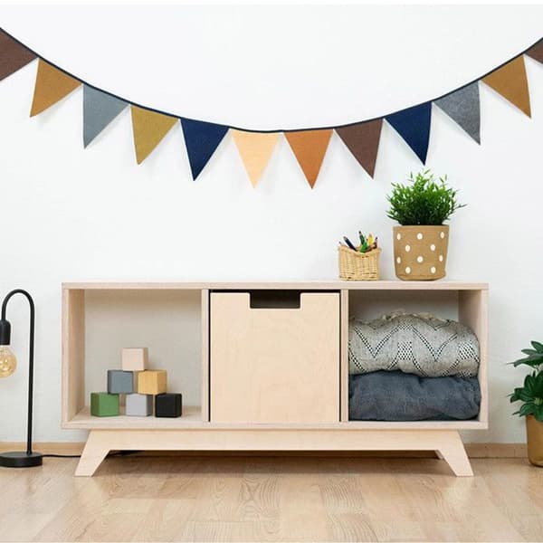 Förvaringslåda - Benlemi - modell 2 - Naturligt trä - 33 x 33 x 37 cm - Både för damer och herrar