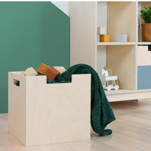 Förvaringslåda - Benlemi - modell 2 - Naturligt trä - 33 x 33 x 37 cm - Både för damer och herrar