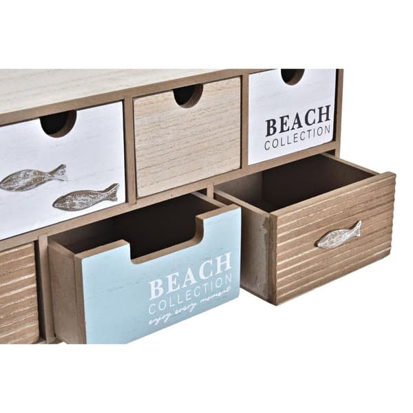 Smyckeskrin DKD Home Decor 40 x 16 x 19 cm Trä Brun Turkos
