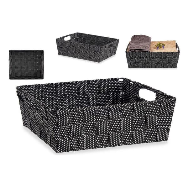 Korg Kipit Svart Tyg 23 x 8 x 27 cm