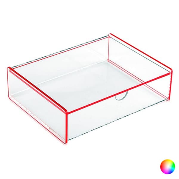 Laatikko ja kansi polypropeeni 13 x 4,8 x 17,1 cm - Pinkki
