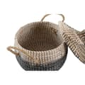 Pikkukuva 2 / 3: Korisetti DKD Home Decor Harmaa Luonnollinen Kaksivärinen Meriruoho Boho 41 x 41 x 33 cm (2 osaa)