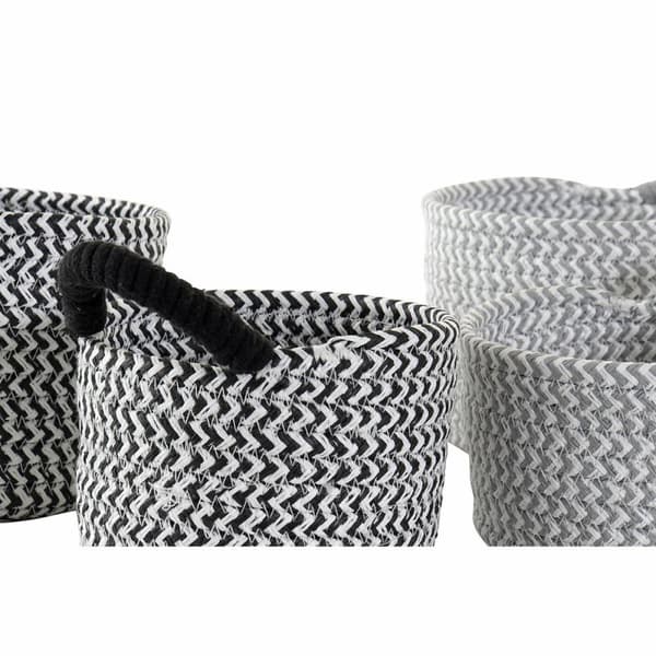 Kurvesæt DKD Home Decor Naturlig fiber 18 x 18 x 14 cm