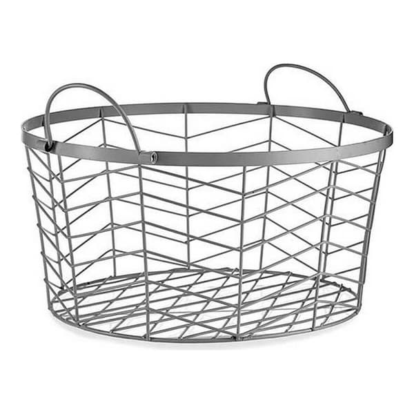 Set med kurve Sølvfarvet Metal 40 x 18 x 40 cm (3 pcs)