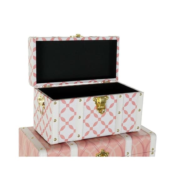 Sæt med kister DKD Home Decor Polyuretan Træ MDF (60 x 35 x 41 cm)