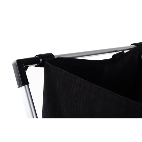 Vasketøjskurv DKD Home Decor Foldbar Dobbelt Metal Polyester (63 x 37 x 61 cm)