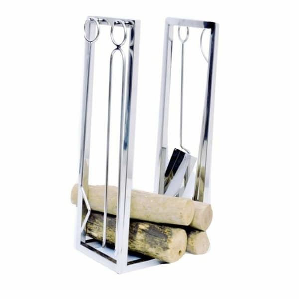 Brændeholder DKD Home Decor Rustfrit stål (30 x 20 x 60 cm)
