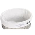 Miniatyrbillede 4 af 4: Set med kurve DKD Home Decor Hvid Grå flet 51 x 37 x 56 cm 52 x 38 x 57 cm (5 Dele)