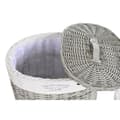 Miniatyrbillede 2 af 4: Set med kurve DKD Home Decor Hvid Grå flet 51 x 37 x 56 cm 52 x 38 x 57 cm (5 Dele)
