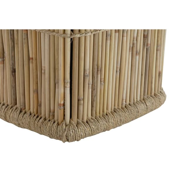 Set med kurve DKD Home Decor Natur Bambus Tov (2 Dele)