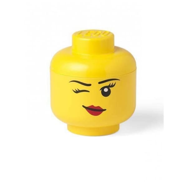 Förvaringsbehållare - LEGO - Lego förvaringshuvud tjej - Gul - Barn - Blandat
