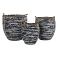 Miniatyrbild 3 av 4: Korg - set DKD Home Decor Vit Svart 56 x 56 x 60 cm 52 x 52 x 60 cm Plast (3 Delar)