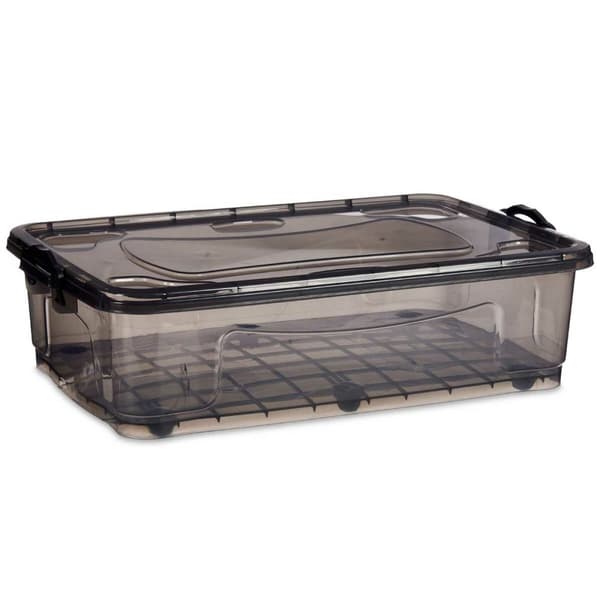 Förvaringslåda med hjul Kipit TP484-2 Antracitgrå Plast 40 L (6 antal)