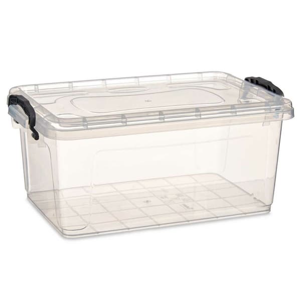 Förvaringslåda med lock Kipit TP545-1 Transparent Plast (12 antal)
