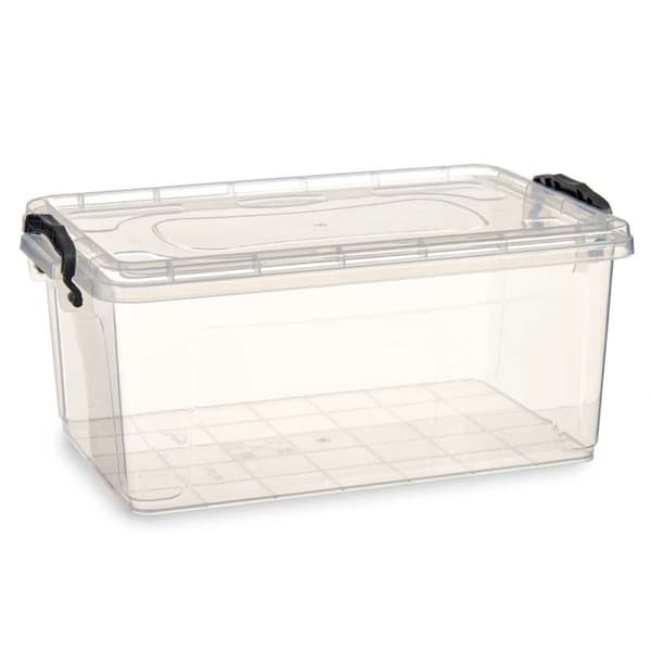 Förvaringslåda med lock Kipit TP546-1 Transparent Plast (12 antal)